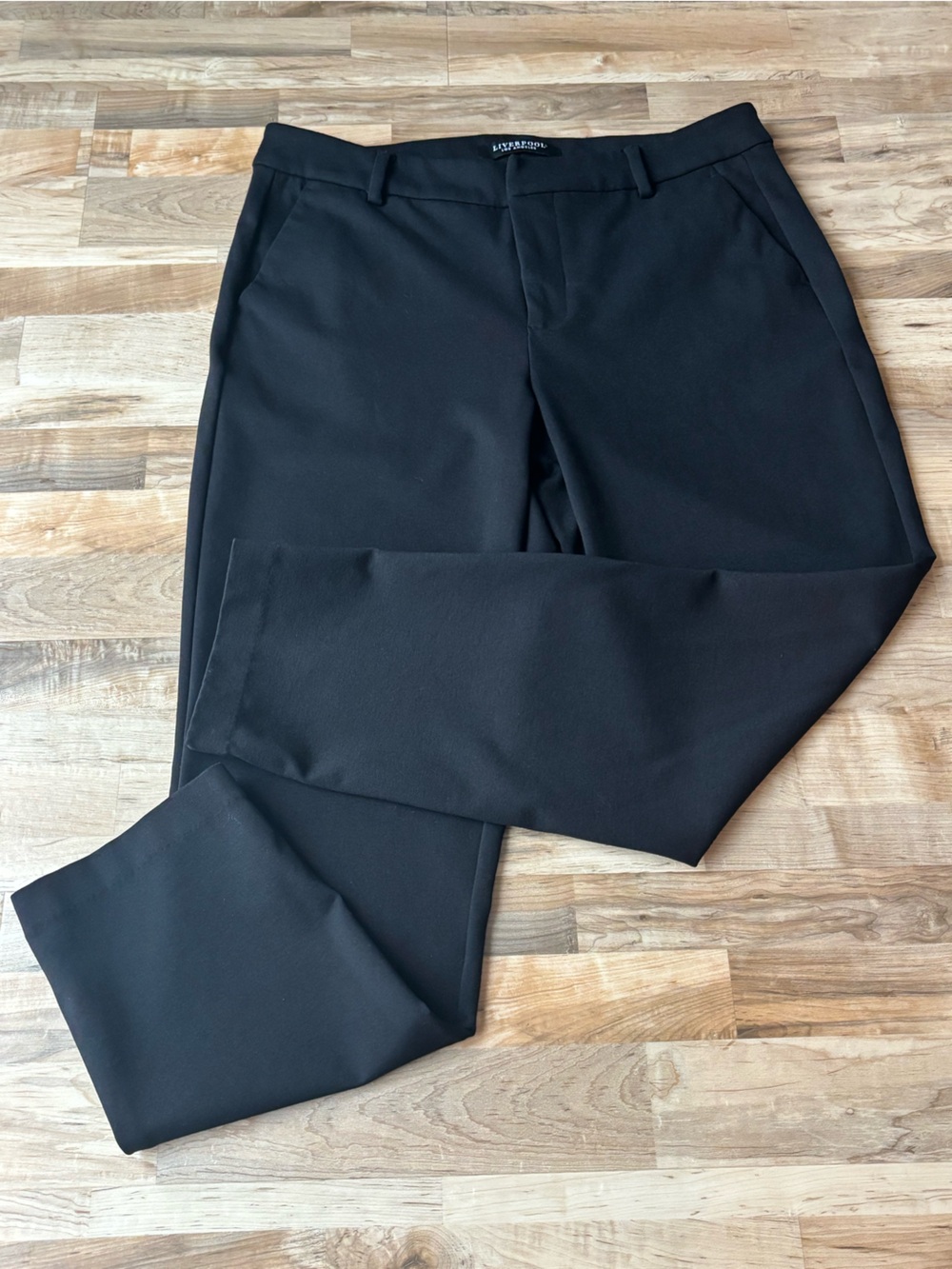 Liverpool Los Angeles Kelsey Trouser Black Stretch Ponte Pants 12 Career - Picture 1 of 12